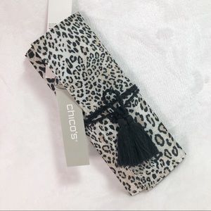 CHICO'S Animal Print Travel Jewelry Roll Case NWT